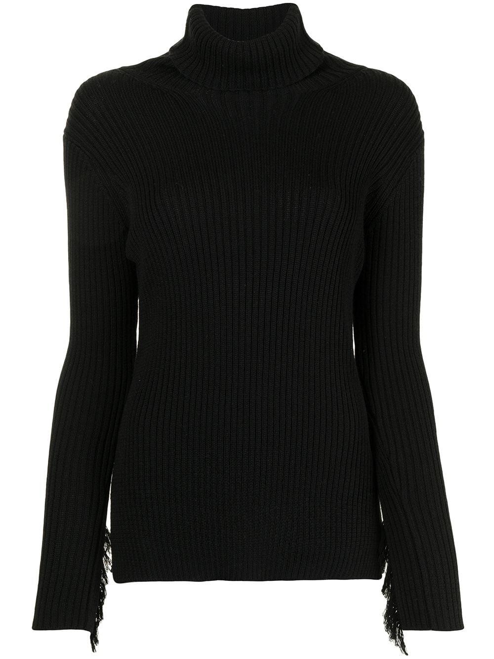 ribbed fringed jumper by Y'S