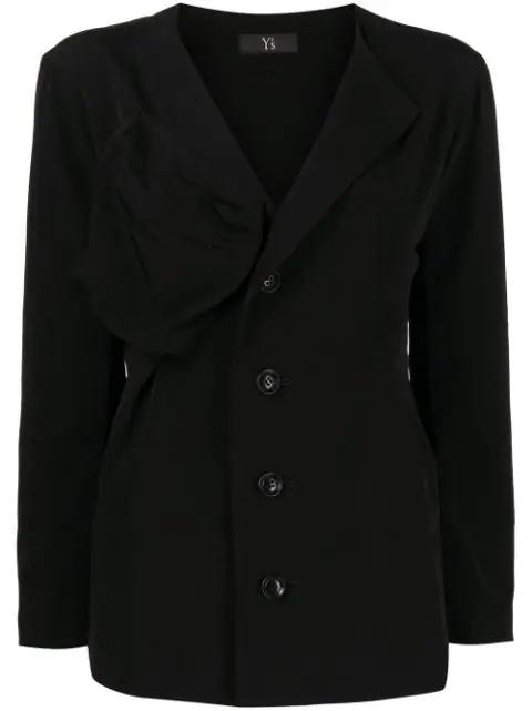 ruched-detail jacket by Y'S