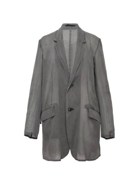 single-breasted tailored linen blazer by Y'S