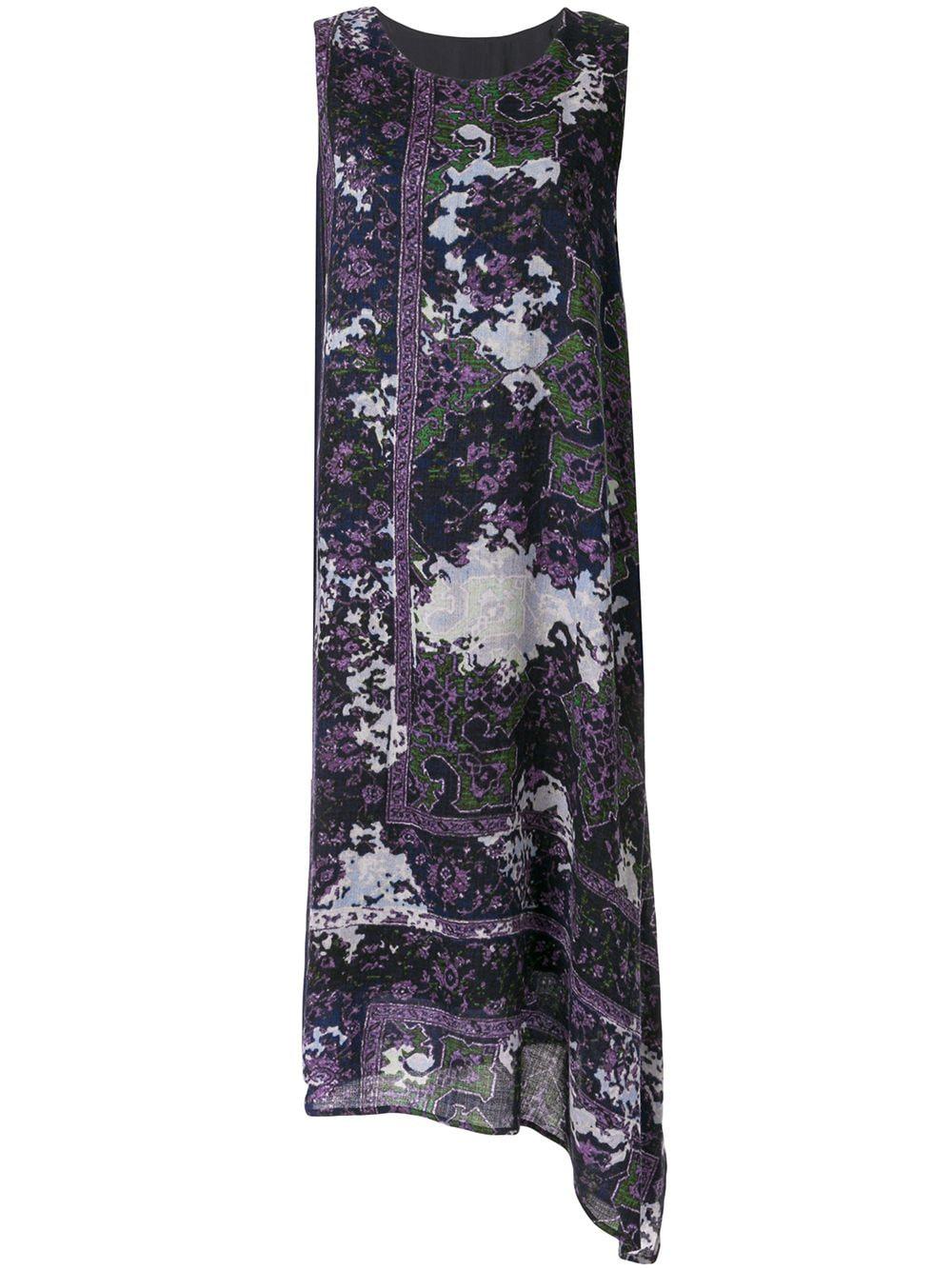 sleeveless printed shift dress by Y'S