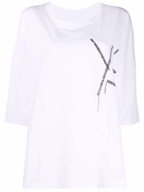 stitched logo T-shirt by Y'S