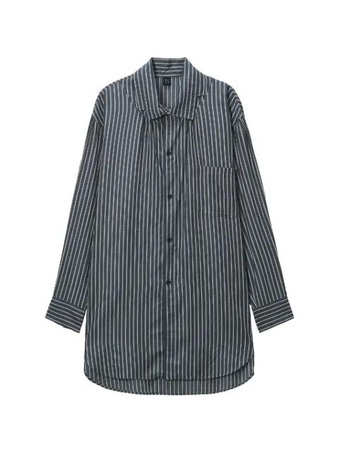 striped chest-pocket shirt by Y'S