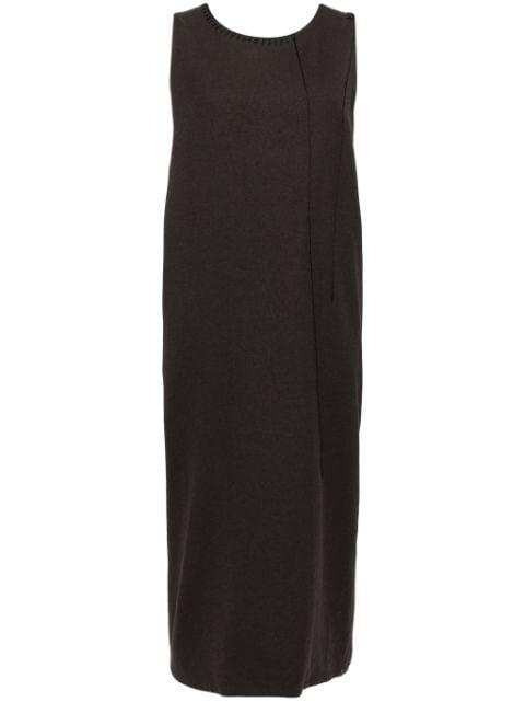 tonal-stitched dress by Y'S