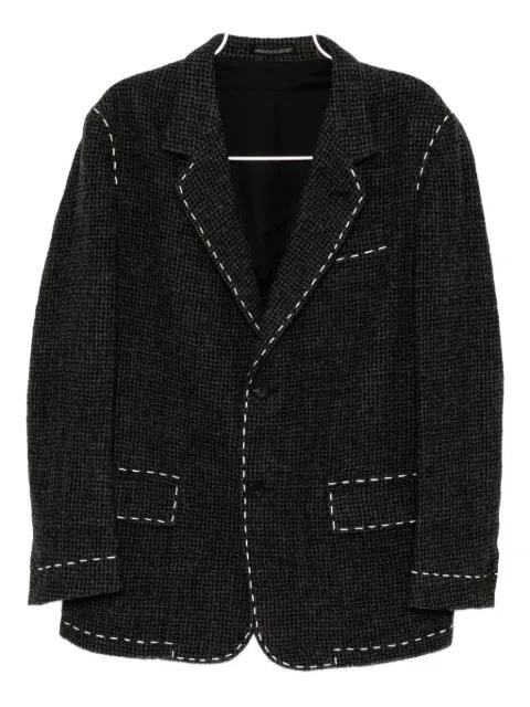 wool hand-stitch blazer by Y'S