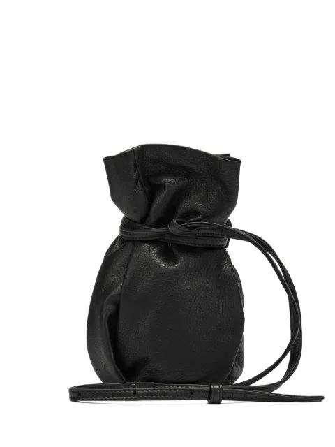 zip-up leather clutch bag by Y'S