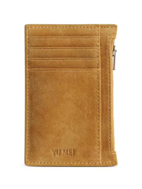 Frank zip-fastening suede wallet by YU MEI