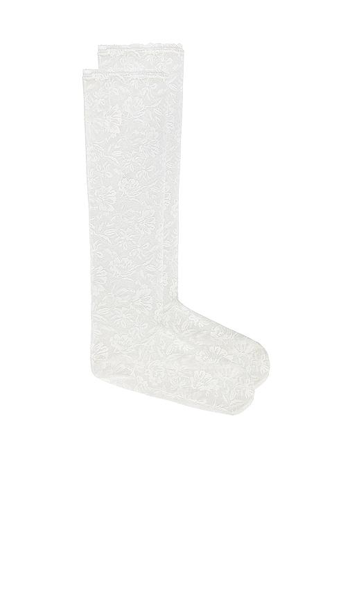 Yuhan Wang Lace Socks in White by YUHAN WANG