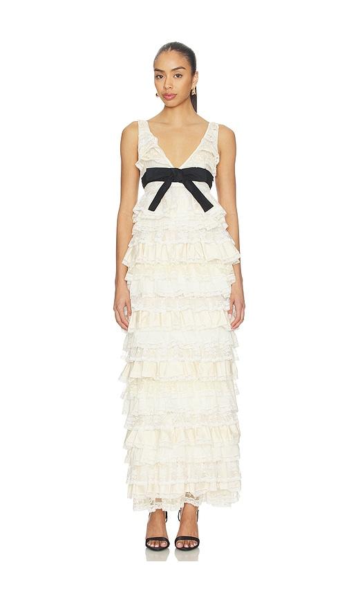 Yuhan Wang Moonlit Waltz Gown in Cream by YUHAN WANG