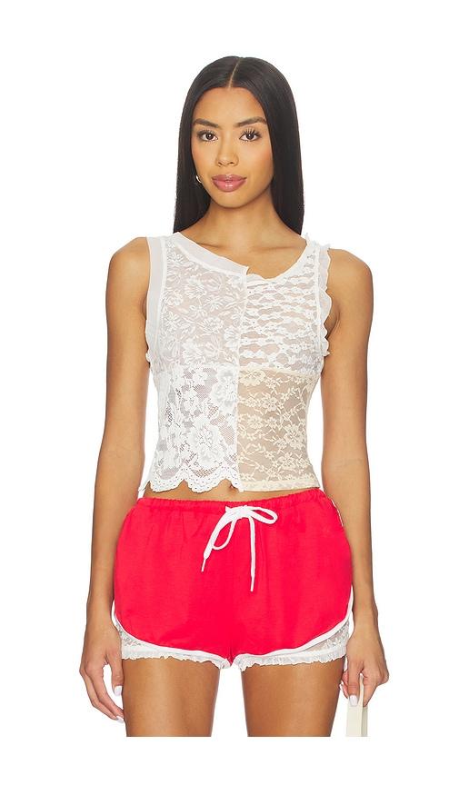 Yuhan Wang Patchwork Lace Tank Top in NA by YUHAN WANG