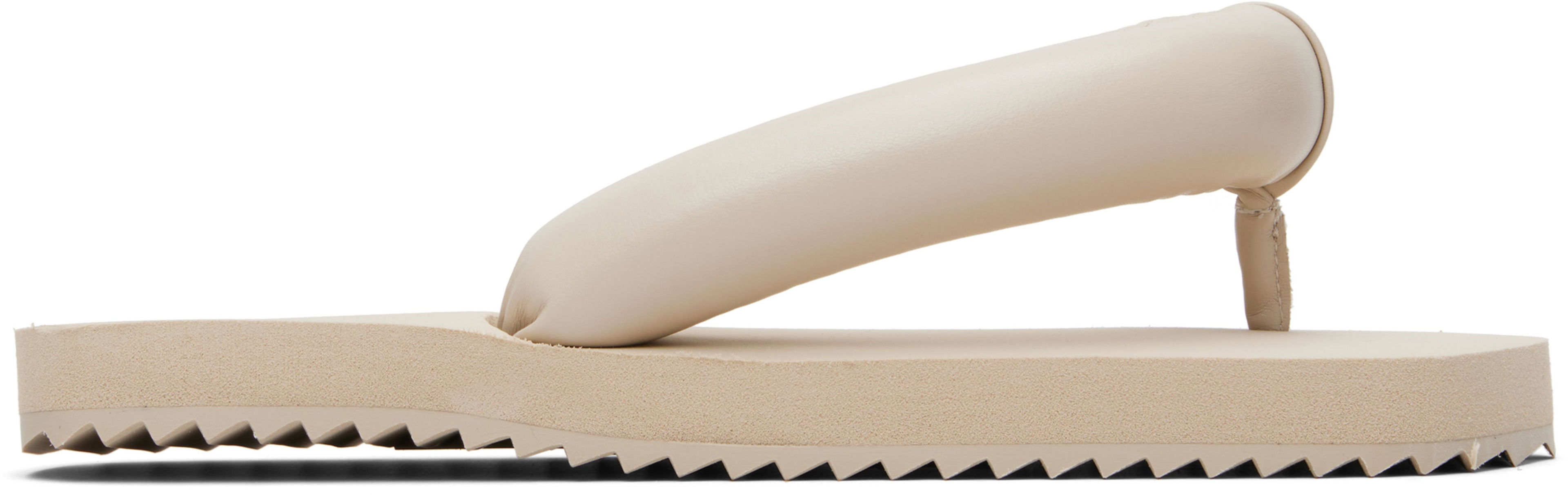 Beige Suki Flip-Flops by YUME YUME