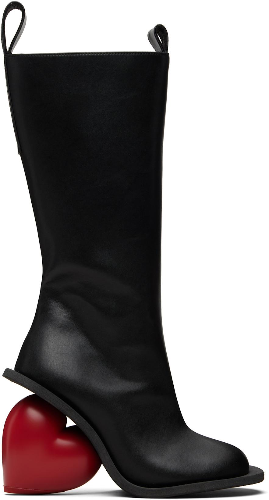 Black Love Tall Boots by YUME YUME