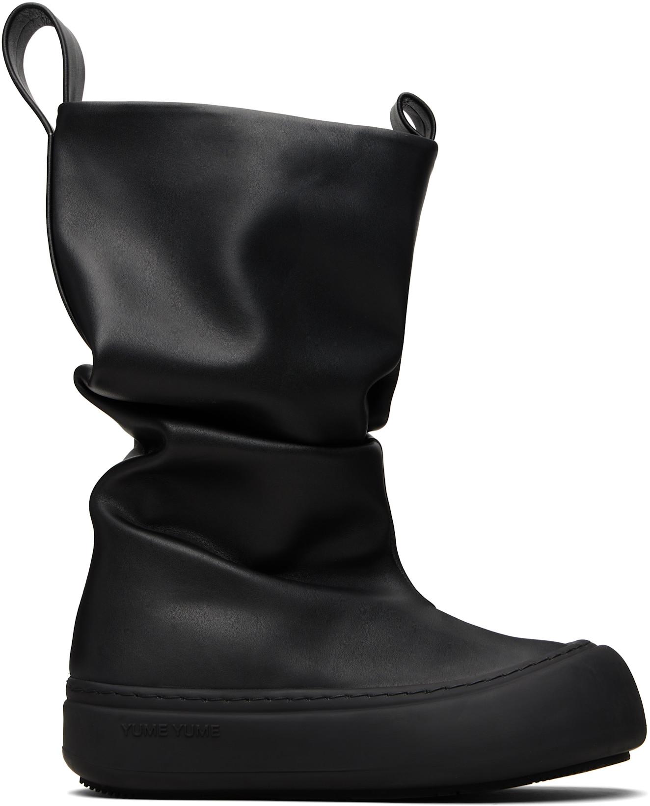 Black Low Fisherman Boots by YUME YUME
