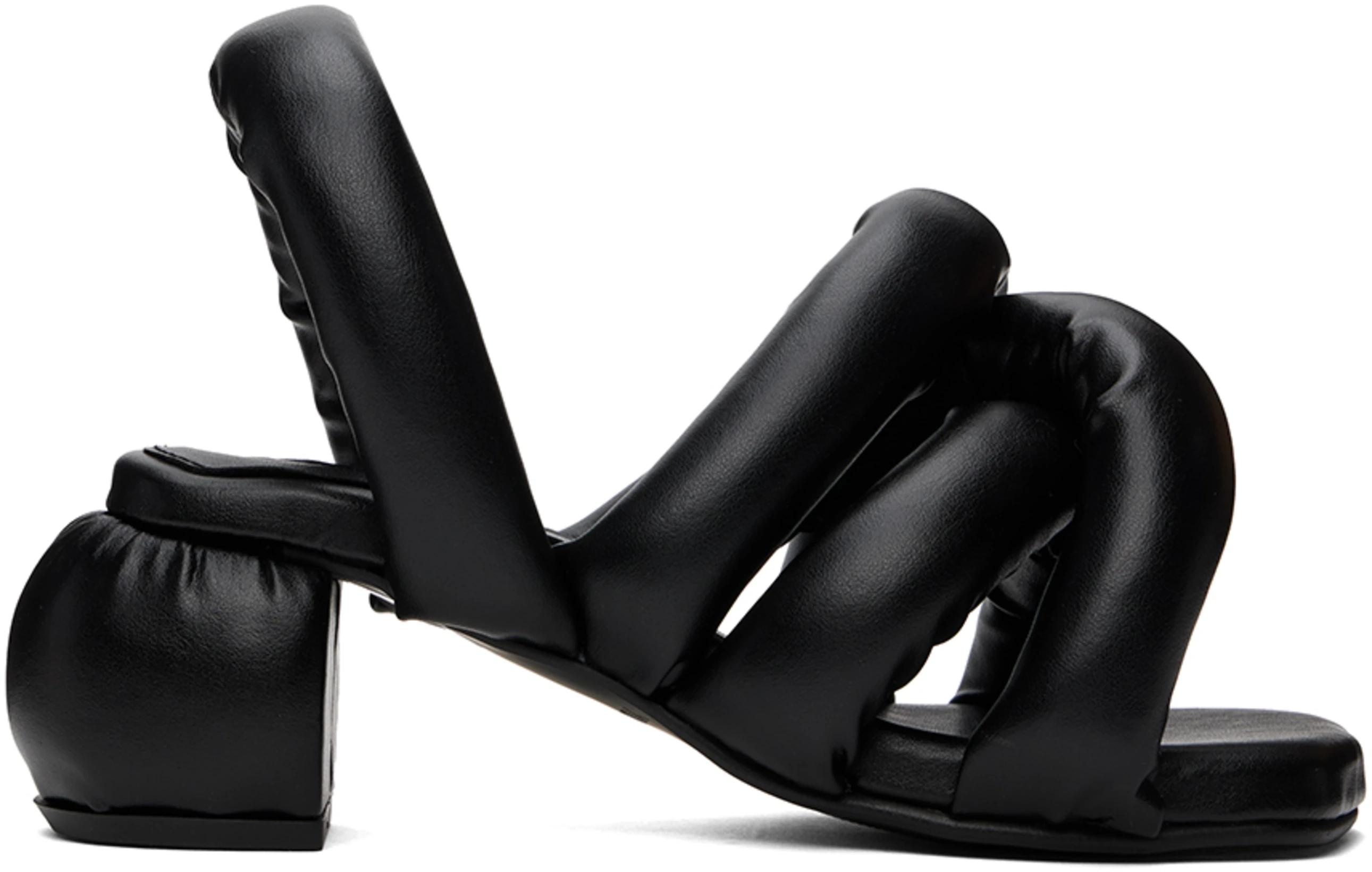 Black Sausage Heeled Sandals by YUME YUME