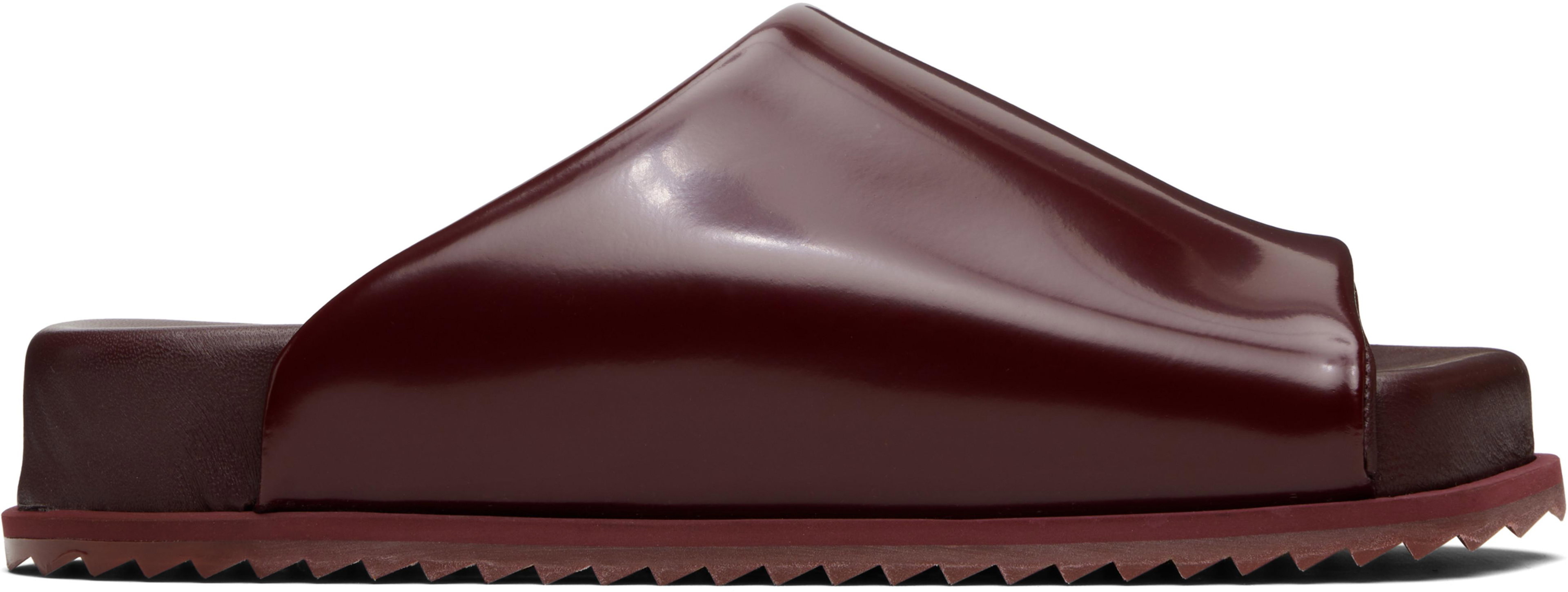 Burgundy Finn Slides by YUME YUME