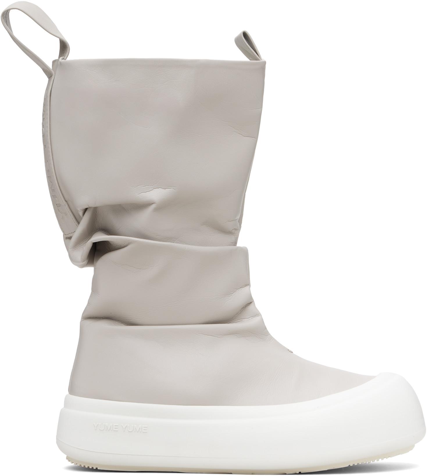 Gray Low Fisherman Boots by YUME YUME