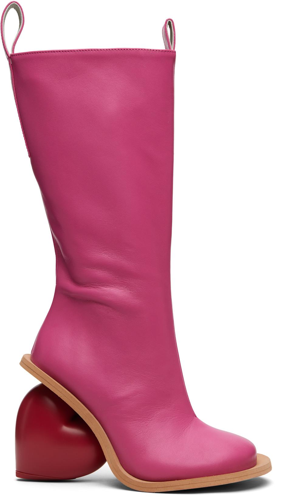 Pink Love Tall Boots by YUME YUME