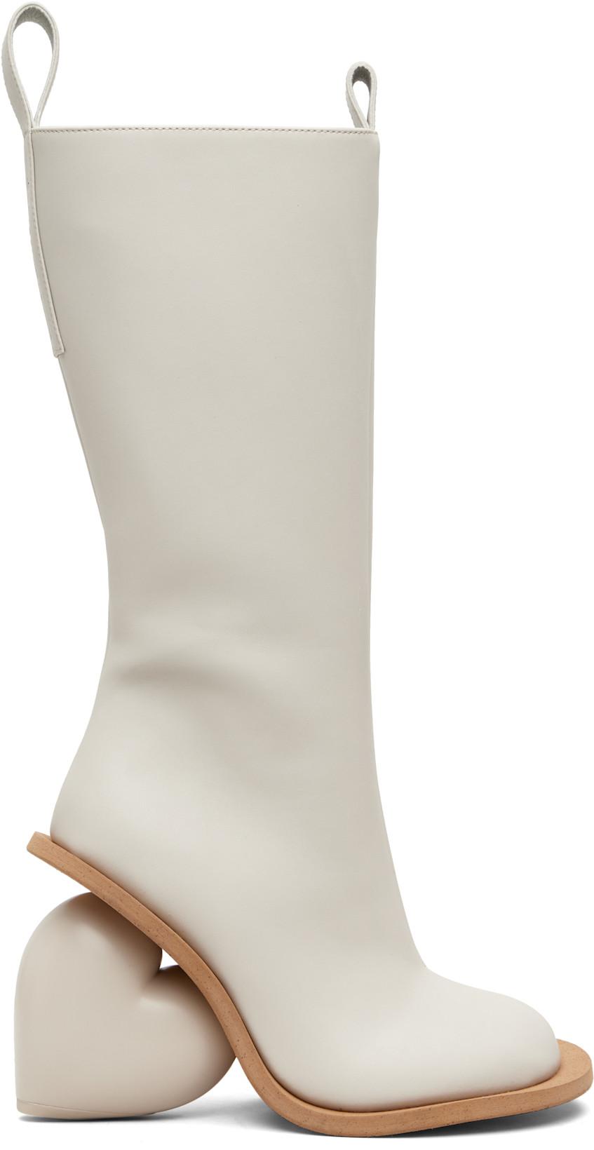SSENSE Exclusive Beige Love Tall Boots by YUME YUME