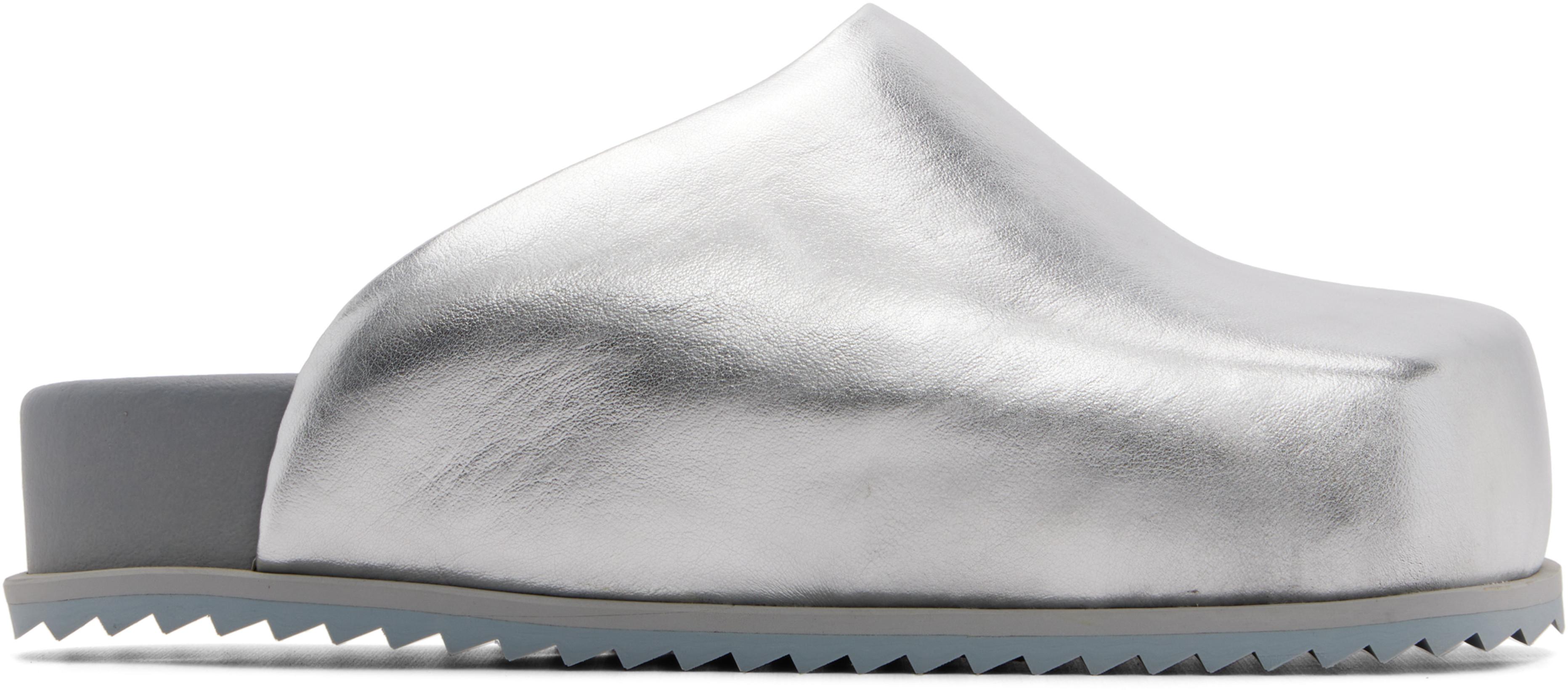 SSENSE Exclusive Silver Truck Slip-on Loafers by YUME YUME