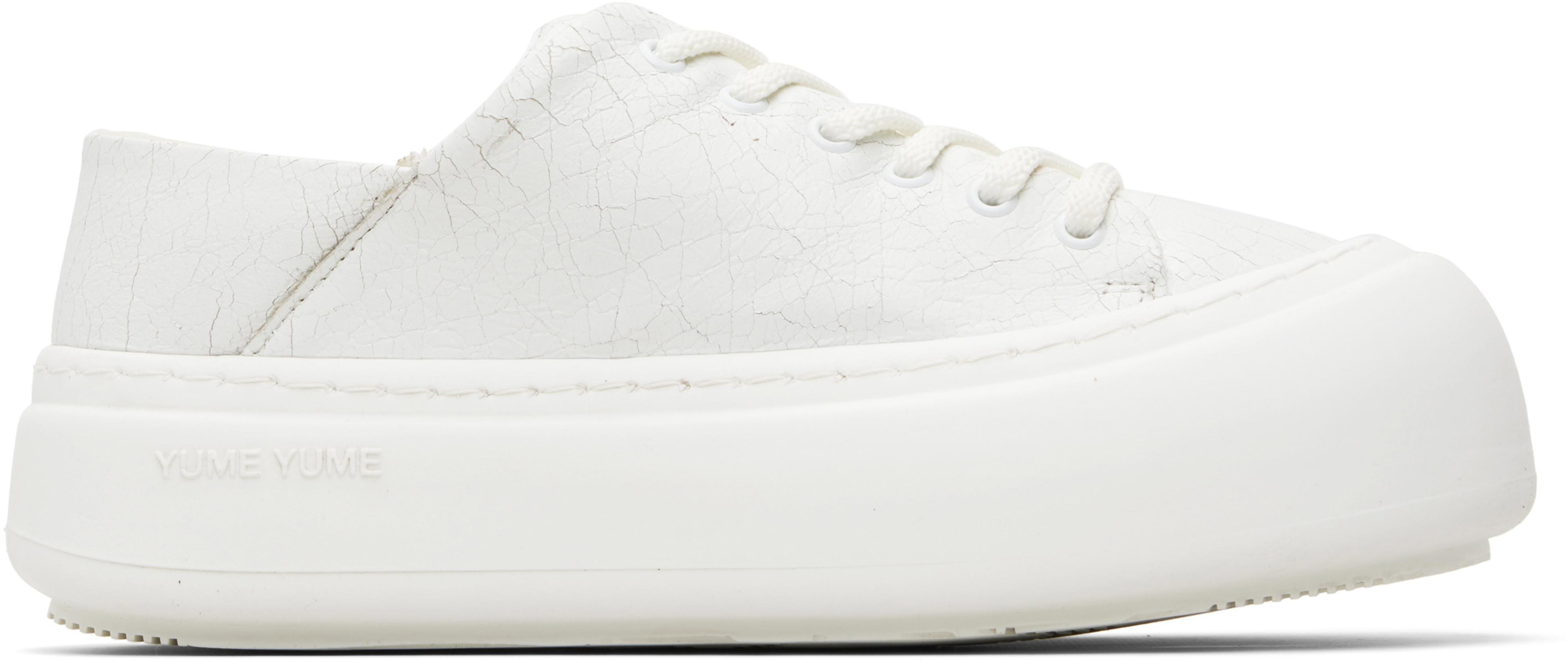 White Goofy Sneakers by YUME YUME