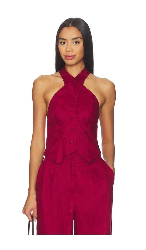 Yumi Kim Aida Top in Burgundy by YUMI KIM