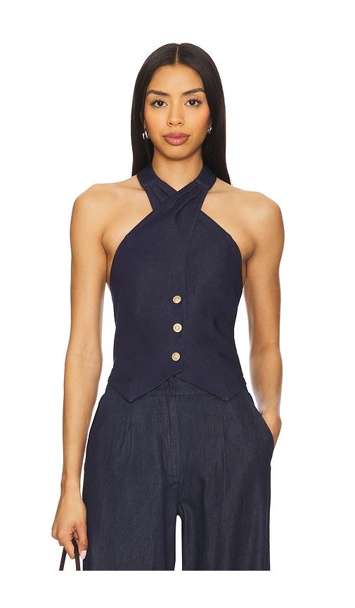 Yumi Kim Aida Top in Navy by YUMI KIM