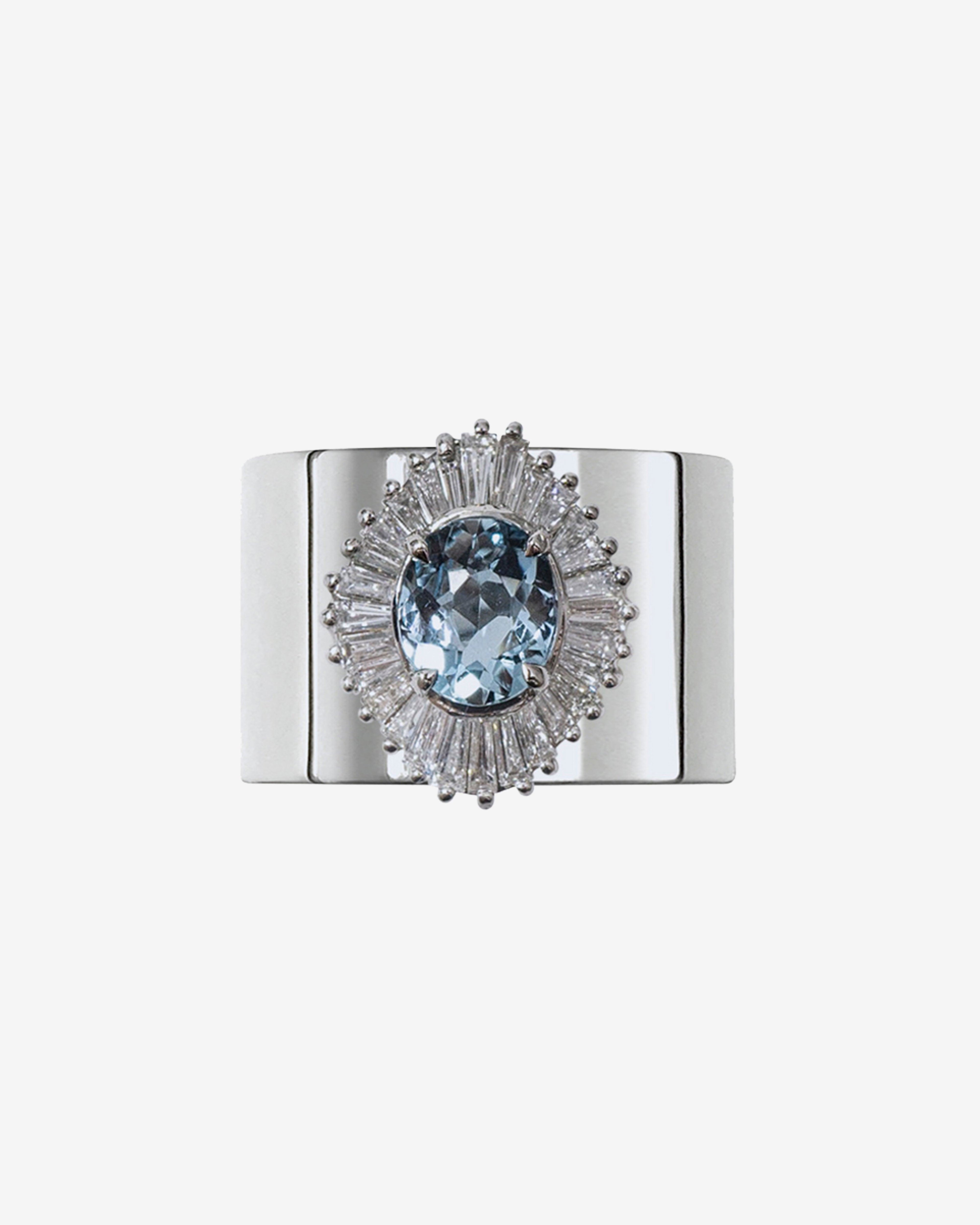 Yutai - Women's Revive Ring - (Platinum/Aquamarine) by YUTAI