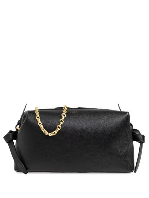 Brioche grained leather shoulder bag by YUZEFI