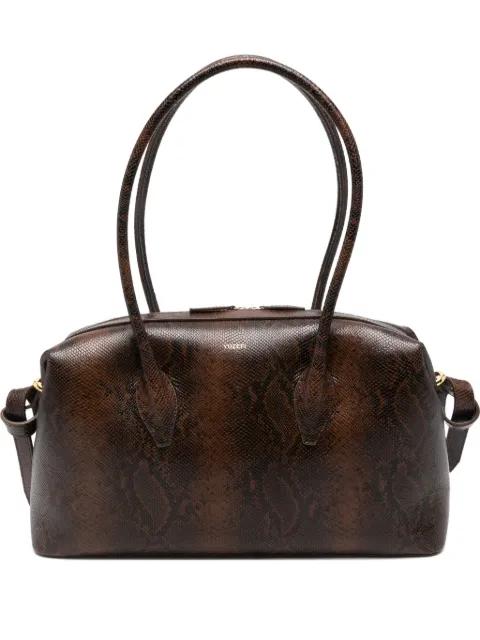 Brioche leather shoulder bag by YUZEFI