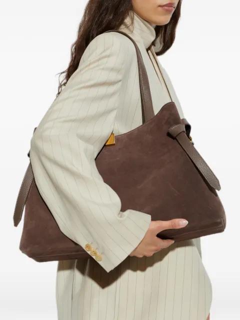 Gyoza suede tote bag by YUZEFI