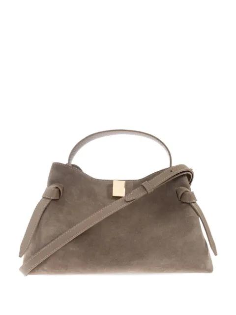 Gyoza suede tote bag by YUZEFI