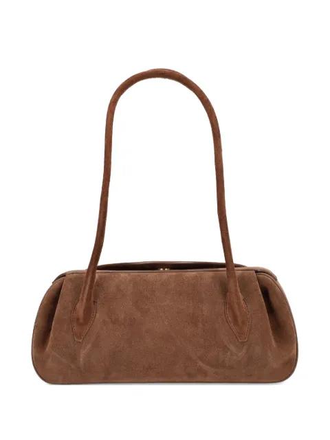 Oyster brown shoulder bag by YUZEFI