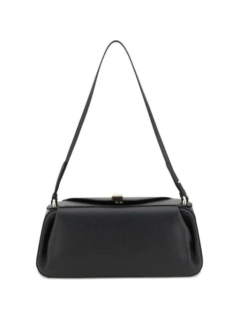 Oyster pebble-grain shoulder bag by YUZEFI