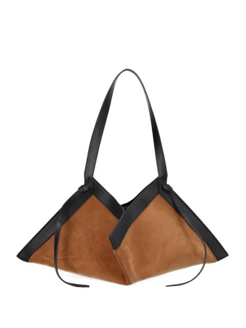 Wonton suede shoulder bag by YUZEFI