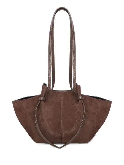 large Mochi suede knot shoulder bag by YUZEFI