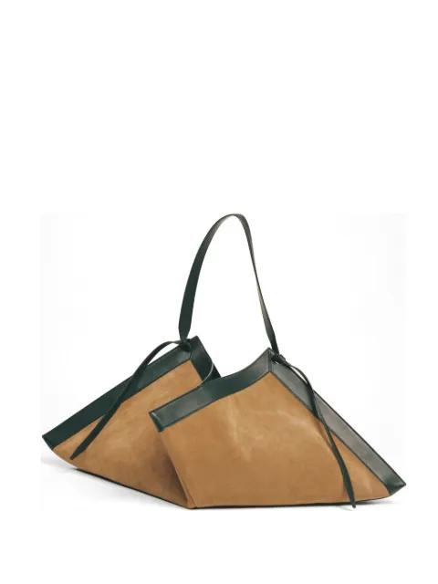 leather tote bag by YUZEFI