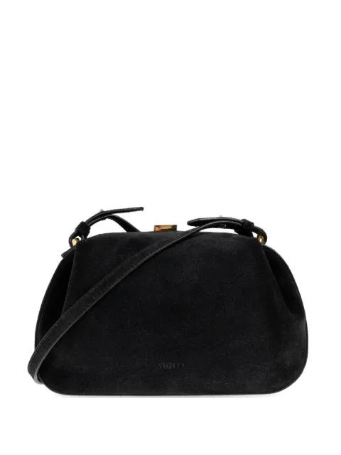 mini Oyster suede-finish chain-link tote bag by YUZEFI