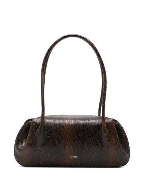 snakeskin-effect shoulder bag by YUZEFI
