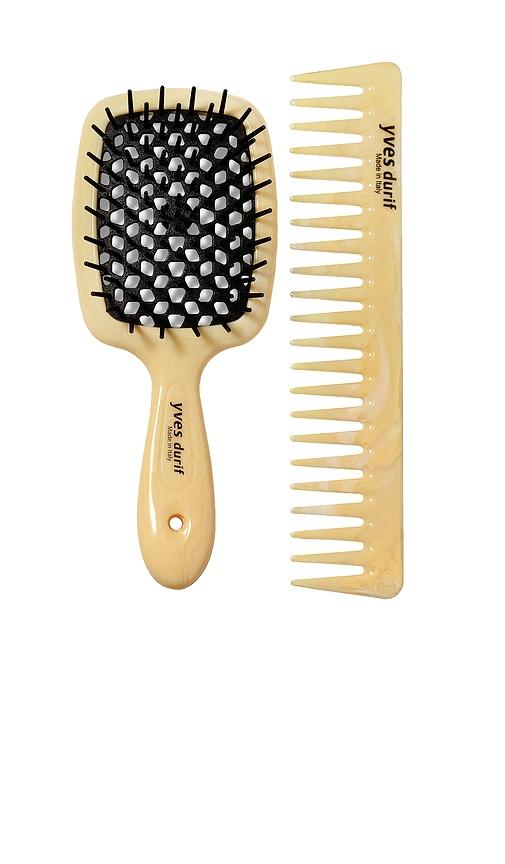 Yves Durif Petite Vented Brush & Comb Set in Beauty by YVES DURIF