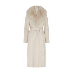 Belted cashmere coat by YVES SALOMON