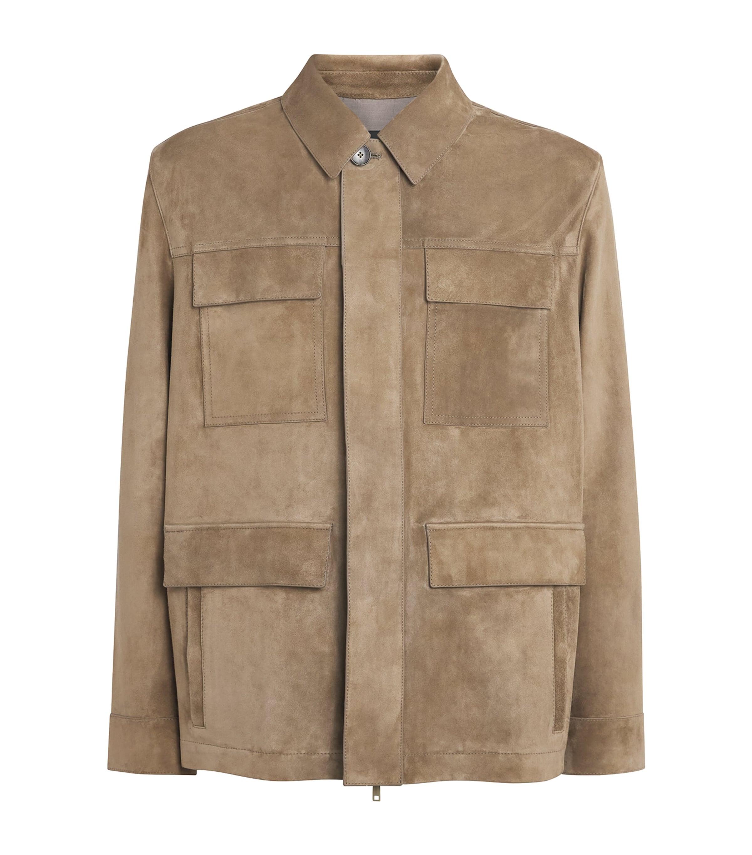 Suede Zip-Up Jacket by YVES SALOMON