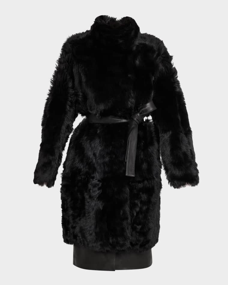 Toscana Shearling Lamb Coat by YVES SALOMON
