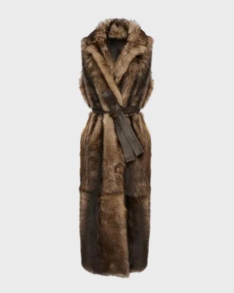 Toscana shearling coat by YVES SALOMON