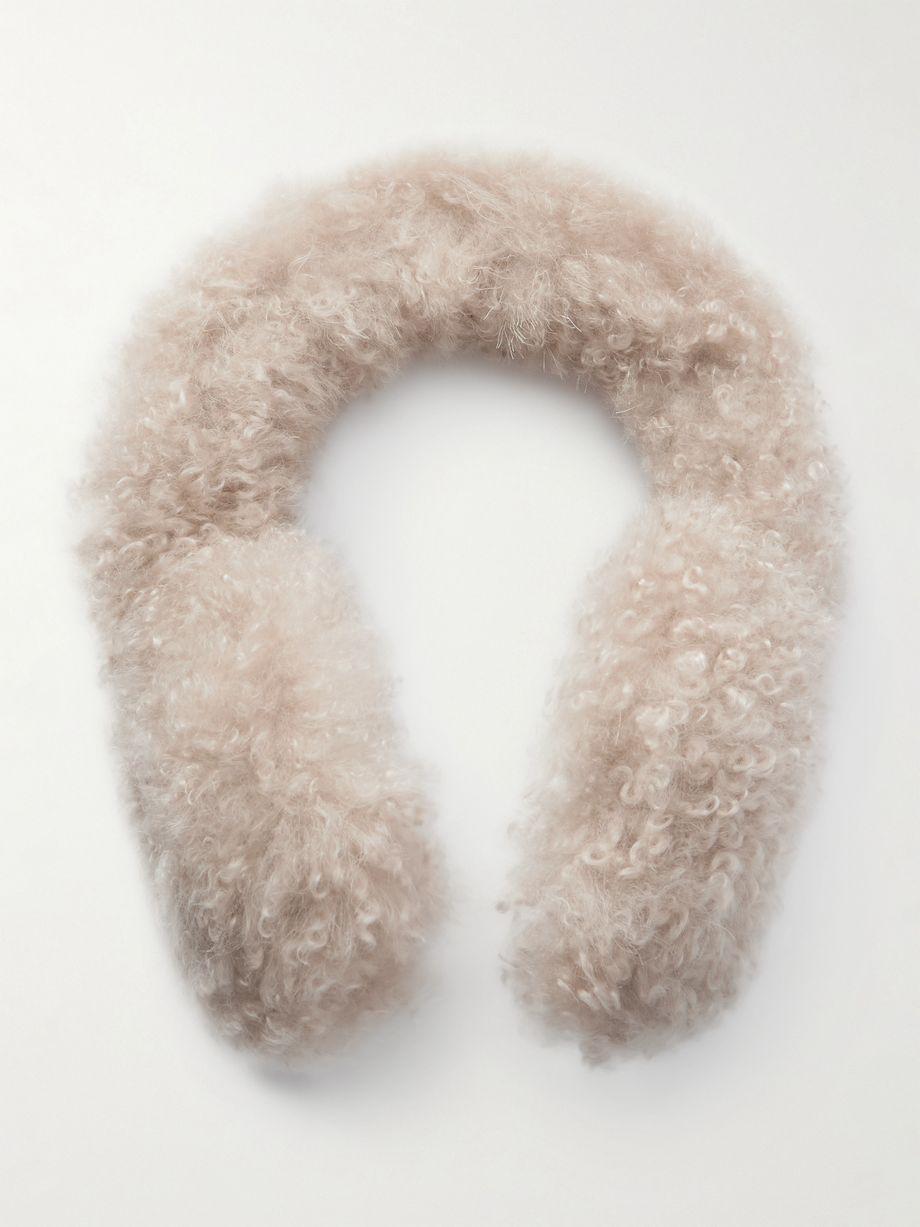 Wool-trimmed shearling earmuffs by YVES SALOMON