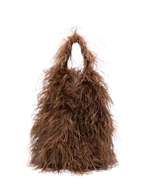brown shoulder bag by YVES SALOMON