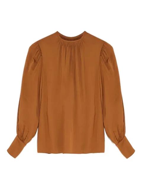 button-embellishment blouse by YVES SALOMON