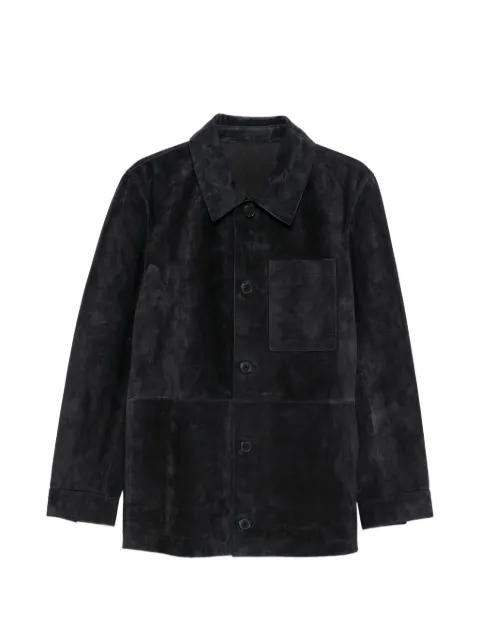 button-fastening suede jacket by YVES SALOMON