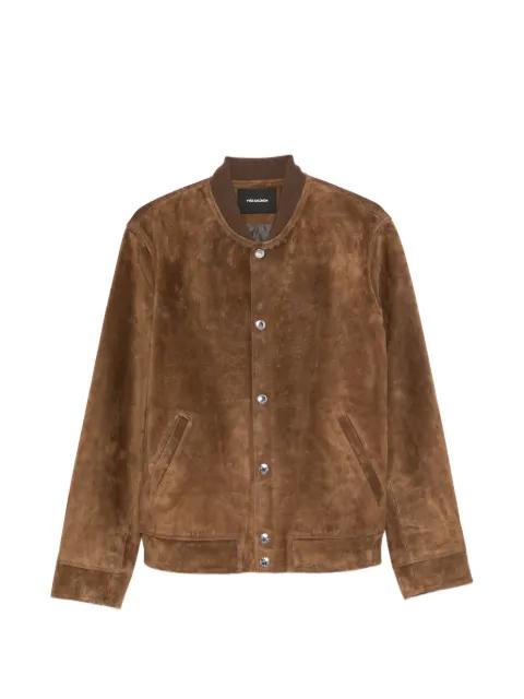 button-up calf-suede jacket by YVES SALOMON