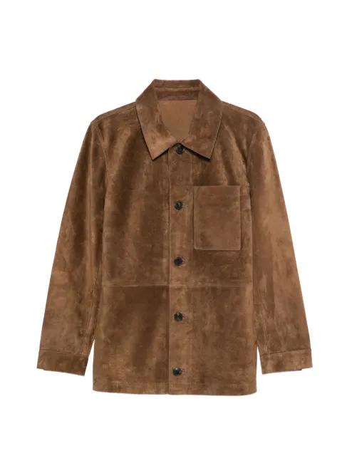 buttoned suede jacket by YVES SALOMON