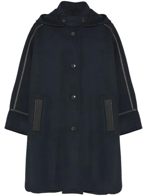 cashmere-blend hoodied cape by YVES SALOMON
