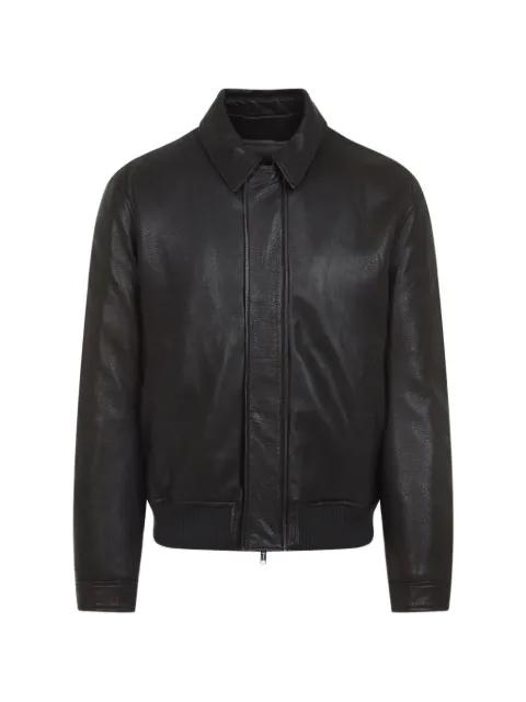 collared lamb skin jacket by YVES SALOMON